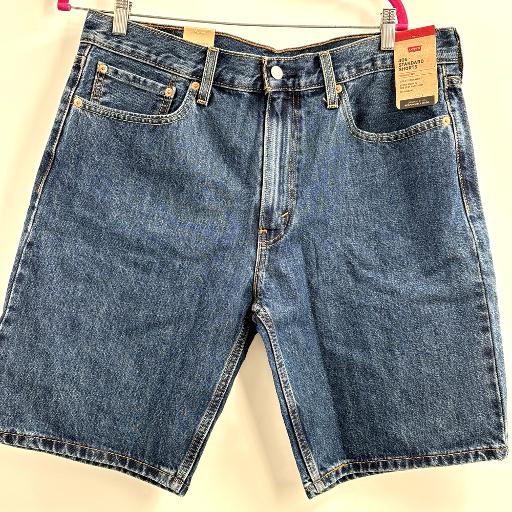 Levi’s 405 Shorts Jorts Size 36 Denim Blue Medium Wash NWT Preppy